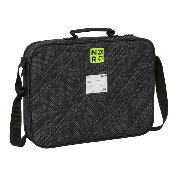Koulusalkku Nerf Get ready Musta 38 x 28 x 6 cm