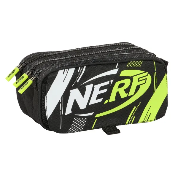 Тройной пенал Nerf Get ready Чёрный 21,5 x 10 x 8 cm