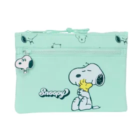 Школьный пенал Snoopy Groovy Зеленый 23 x 16 x 3 cm