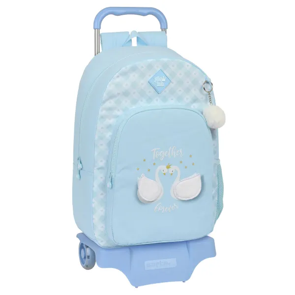 Школьный рюкзак с колесиками Glow Lab Cisnes Синий 30 x 46 x 14 cm