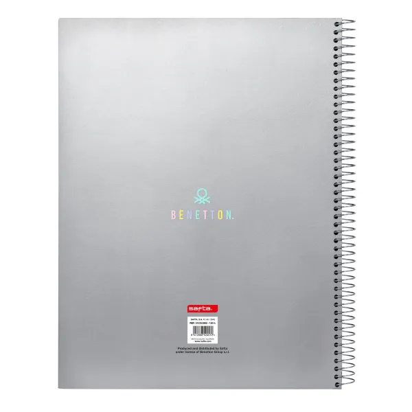 Märkmik Benetton Silver Hõbedane A4 120 Lehed