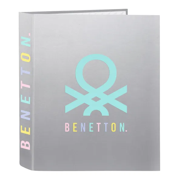 Rengaskansio Benetton Silver Hopeinen A4 27 x 33 x 6 cm