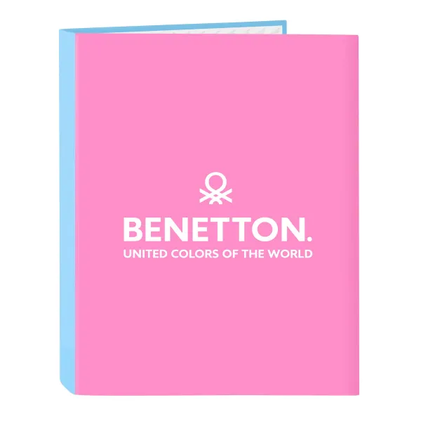 Rengaskansio Benetton Spring Pinkki Taivaansininen A4 26.5 x 33 x 4 cm