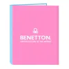 Žiedinis segtuvas Benetton Spring Rožinė Dangaus mėlynumo A4 26.5 x 33 x 4 cm