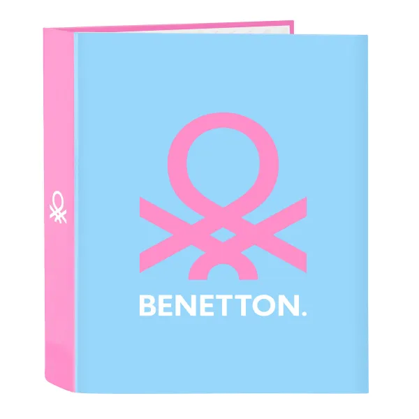 Rengaskansio Benetton Spring Pinkki Taivaansininen A4 27 x 33 x 6 cm