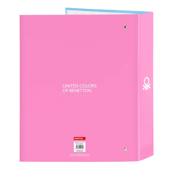 Папка-регистратор Benetton Spring Розовый Небесный синий A4 27 x 33 x 6 cm