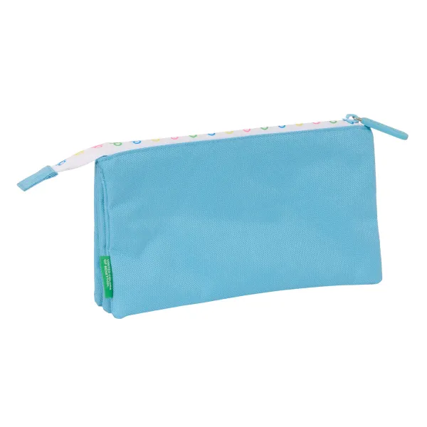 Kolmilokeroinen laukku Benetton Spring Taivaansininen 22 x 12 x 3 cm