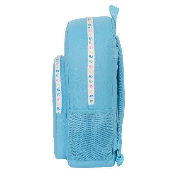 Kooliseljakott Benetton Spring Celeste 30 x 46 x 14 cm