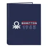 Gredzenveida stiprinājums Benetton Varsity Tumši Zils A4 26.5 x 33 x 4 cm