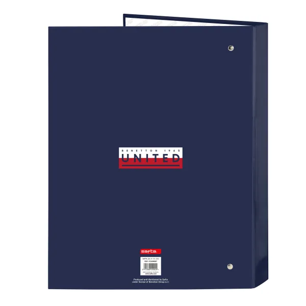 Gredzenveida stiprinājums Benetton Varsity Tumši Zils A4 26.5 x 33 x 4 cm