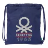 Kuprinė su virvutėmis Benetton Varsity Pilka Tamsiai mėlyna 35 x 40 x 1 cm