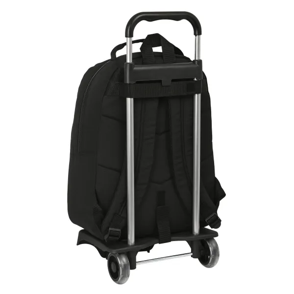 Mokyklinė kuprinė su ratukais BlackFit8 Zone Juoda 32 x 42 x 15 cm