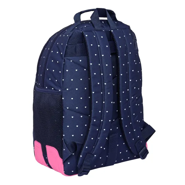 Skolas soma Safta Paris Rozā Tumši Zils 32 x 42 x 15 cm
