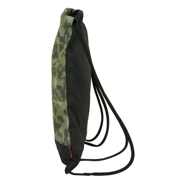 Kuprinė su virvutėmis Kelme Travel Juoda Žalia 35 x 40 x 1 cm