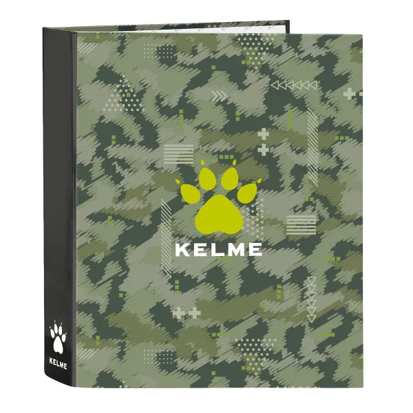 Gredzenveida stiprinājums Kelme Travel Melns Zaļš A4 27 x 33 x 6 cm