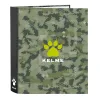 Gredzenveida stiprinājums Kelme Travel Melns Zaļš A4 27 x 33 x 6 cm