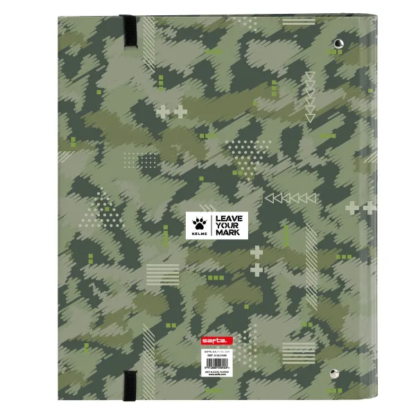 Žiedinis segtuvas Kelme Travel Juoda Žalia 27 x 32 x 3.5 cm