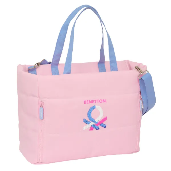 Laukku Benetton Pink Pinkki 40 x 31 x 17 cm