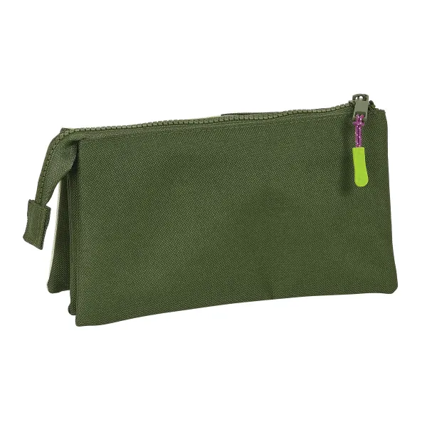 Тройной пенал Munich Bright khaki Зеленый 22 x 12 x 3 cm