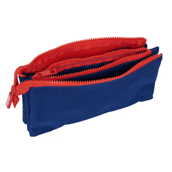 Тройной пенал Atlético Madrid Синий Красный 22 x 12 x 3 cm