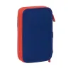 Double Pencil Case Atlético Madrid Blue Red 12.5 x 19.5 x 4 cm (28 Pieces)