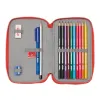 Dvigubo pieštuko dėklas Atlético Madrid Mėlyna Raudona 12.5 x 19.5 x 4 cm (28 Dalys)