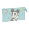 Trīsvietīgs futrālis Mickey Mouse Clubhouse Baby Gaiši Zils 22 x 12 x 3 cm