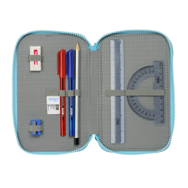 Penālis ar vietu trim zīmuļiem Bluey Debesu zils 12,5 x 19,5 x 5,5 cm 36 Daudzums