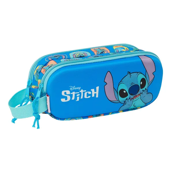 Dvigubas penalas Lilo & Stitch Mėlyna 21 x 8 x 6 cm 3D