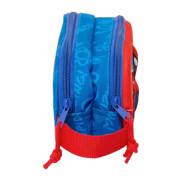 Двойной пенал Spider-Man Красный Тёмно Синий 21 x 8 x 6 cm 3D