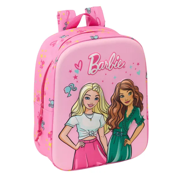 Koululaukku Barbie Pinkki Fuksia 22 x 27 x 10 cm 3D