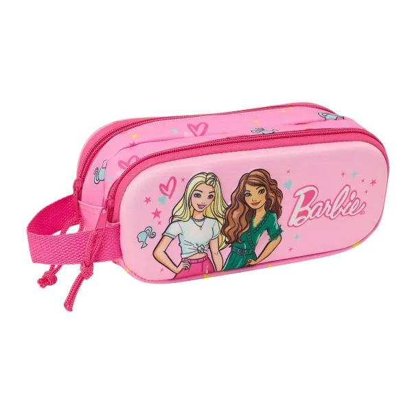 Kaksilokeroinen laukkku Barbie Pinkki Fuksia 21 x 8 x 6 cm 3D