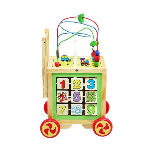 Wooden pusher - Educational cube 22606