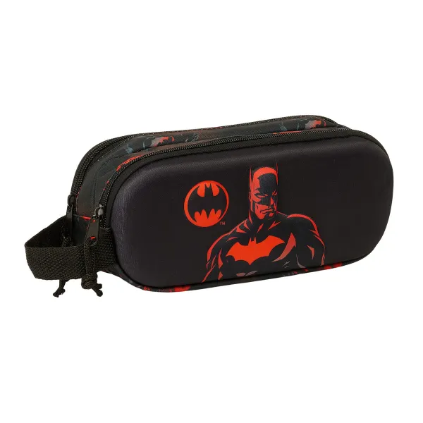 Divkāršs futrālis Batman Melns 21 x 8 x 6 cm 3D