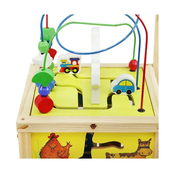 Wooden pusher - Educational cube 22606