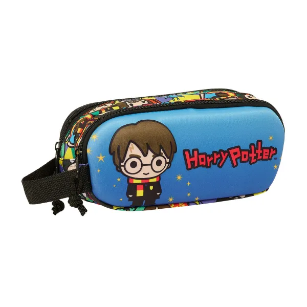 Двойной пенал Harry Potter Синий Разноцветный 21 x 8 x 6 cm 3D