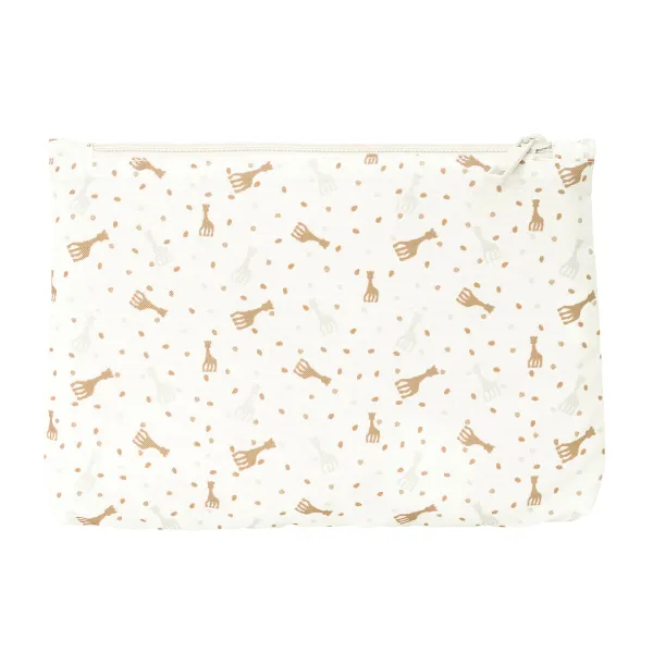 Kaksilokeroinen laukkku Sophie la Girafe Beige 23 x 16 x 3 cm