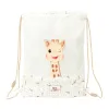 Kuprinė su virvutėmis Sophie la Girafe Rusvai gelsva 26 x 34 x 1 cm