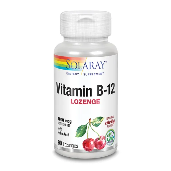 Solaray Vitamina B12 Acido Folico 1000 Mcg 90 Comp