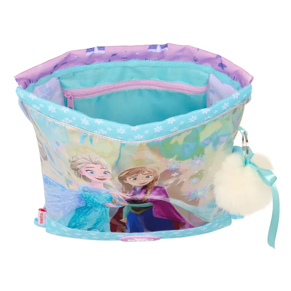 Mugursoma ar lencēm Frozen Cool days Violets Debesu zils 26 x 34 x 1 cm