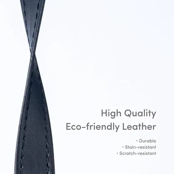 Moshi 2-in-1 Wrist & Body Strap with Adapter - Eco Leather Phone Lanyard (Midnight Gray)