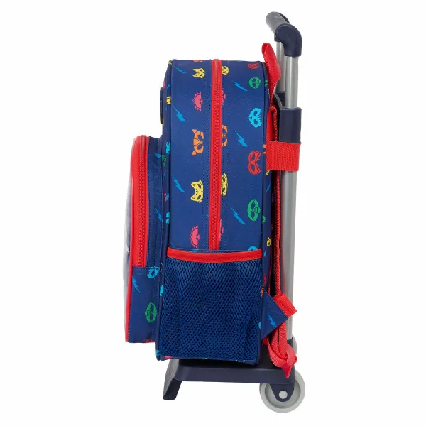 Skolas mugursoma ar riteņiem PJ Masks Ready Tumši Zils 26 x 34 x 11 cm