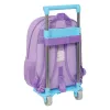 School Rucksack with Wheels Stitch Sweet Blue Lilac 26 x 11 x 67 cm 26 x 34 x 11 cm