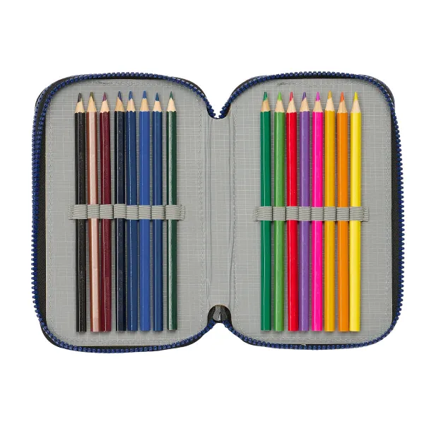 Penālis ar vietu trim zīmuļiem Naruto Ninja Zils Melns 12,5 x 19,5 x 5,5 cm 36 Daudzums