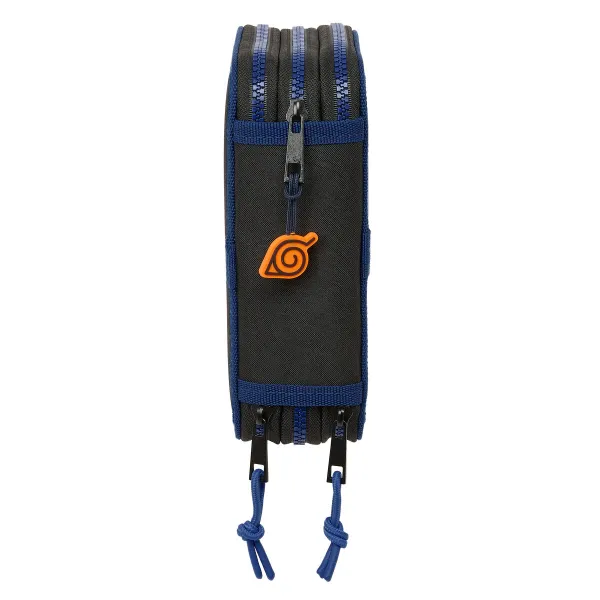 Penālis ar vietu trim zīmuļiem Naruto Ninja Zils Melns 12,5 x 19,5 x 5,5 cm 36 Daudzums
