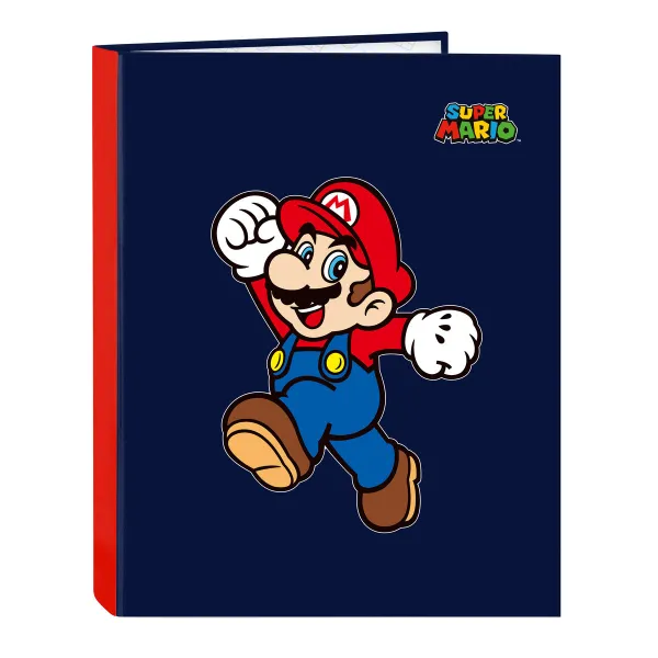 Žiedinis segtuvas Super Mario World Tamsiai mėlyna A4 26.5 x 33 x 4 cm