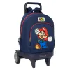 Skolas mugursoma ar riteņiem Super Mario World Tumši Zils 33 x 45 x 22 cm