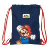 Сумка-рюкзак на веревках Super Mario World Тёмно Синий 26 x 34 x 1 cm