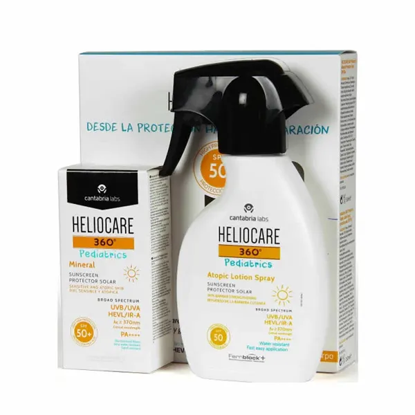 Heliocare 360º Pack Pediatrics Mineral 50ml + Atopic Lotion Spray 75ml