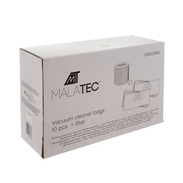 Vacuum cleaner bags - 10 pcs + Malatec 22580 filter